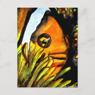 Orange Konsmålning av färgen Clown Fish water orig Vykort