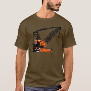Orange konstruktionskran t shirt