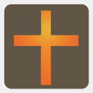 Orange Kor Sticker Fyrkantigt Klistermärke