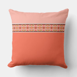 Orange korall och rosa uteplats kudde