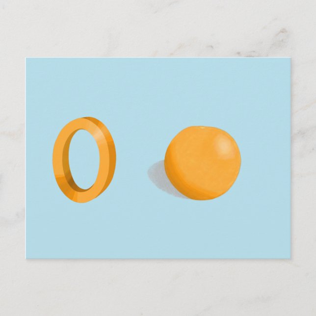 Orange-kort Vykort (Framsida)