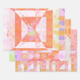 Orange Krusning av blandad mediamängd för Papper i