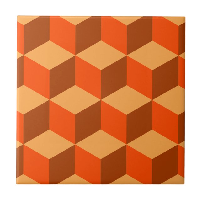 Orange kubes kakelplatta (Framsidan)