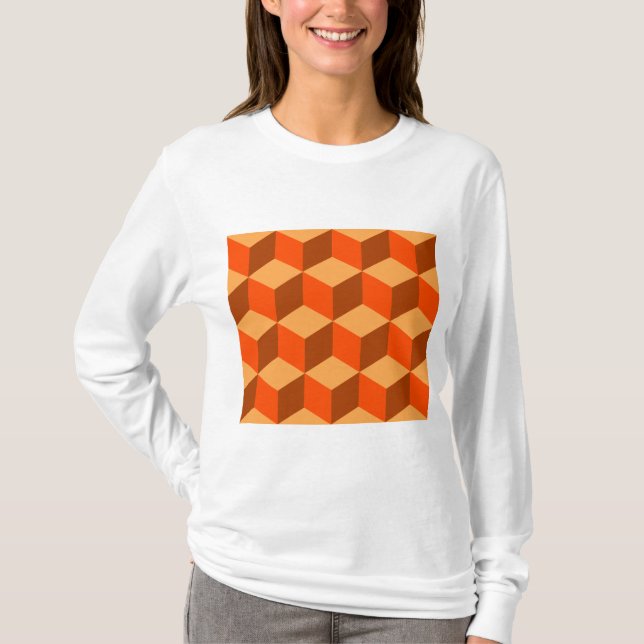 Orange kubes t shirt (Framsida)