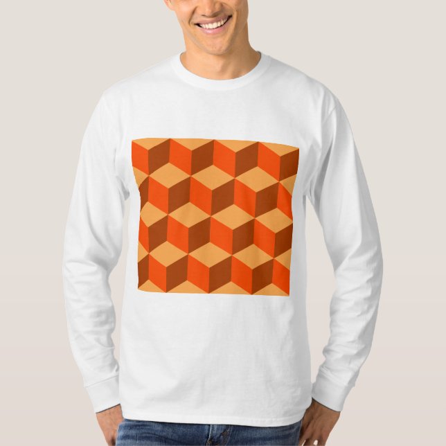 Orange kubes t shirt (Framsida)