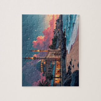 Orange kväll pussel