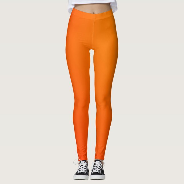 Orange Kvinnors bensin Leggings (Framsida)