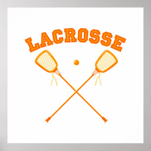 Orange Lacrosse Logotyp Poster