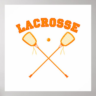 Orange Lacrosse Logotyp Poster