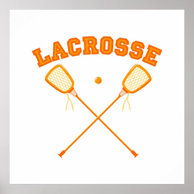 Orange Lacrosse Logotyp Poster (Framsidan)