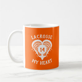 Orange Lacrosse My Heart Kaffemugg