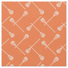 Orange Lacrosse White Sticks Patterned