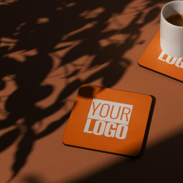 orange - lägg till fet logotyp underlägg papper kvadrat (Skapare uppladdad)