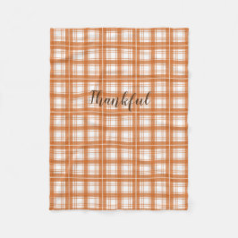 orange landskapsfilt i mönster fleecefilt