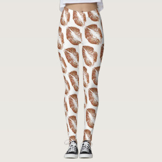 Orange Läppar Modern White Leggings