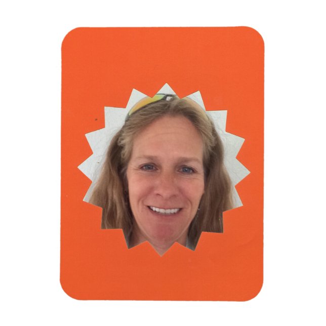 Orange Large Sol Photo Ram Magnet (Vertikal)