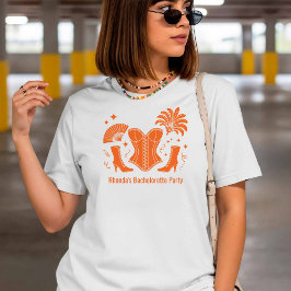 Orange Las Vegas Showgirl Bridesmaid Bach Party T Shirt