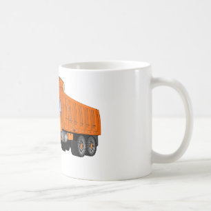 Orange Lastbil Tecknad Kaffemugg