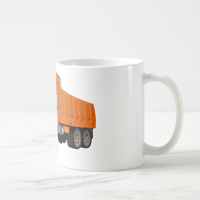 Orange Lastbil Tecknad Kaffemugg (Höger)