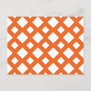 Orange Lattice på White Vykort