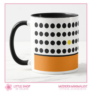 Orange Lekfulla prickar Färgblock Mugg