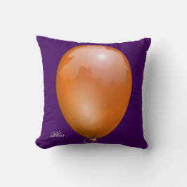 Orange leksak-ballongen är unik kudde