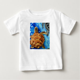 Orange leksak för havssköldpaddaplysch t shirt