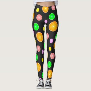Orange lemon lime grapefruit sommaren party mönste leggings