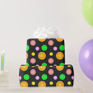 Orange lemon lime grapefruit sommaren party mönste presentpapper