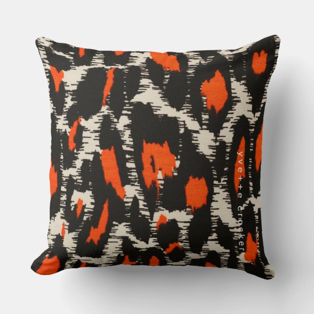 Orange Leopard Pillow Kudde (Framsida)