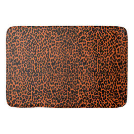 Orange Leopard Skin Skriv ut Badrumsmatta