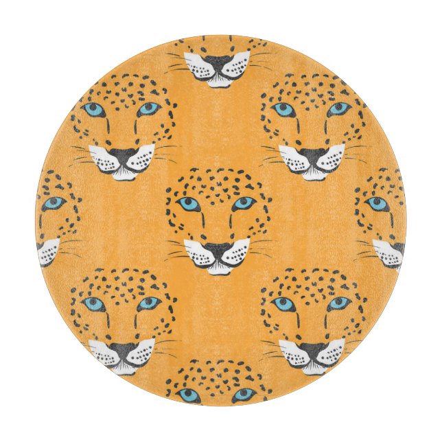 Orange leopard, sömlös mönster. (Framsidan)