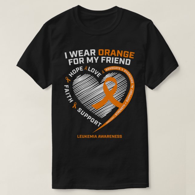 Orange Leukemi Awareness Friend Gifts Manar Women T Shirt (Design framsida)