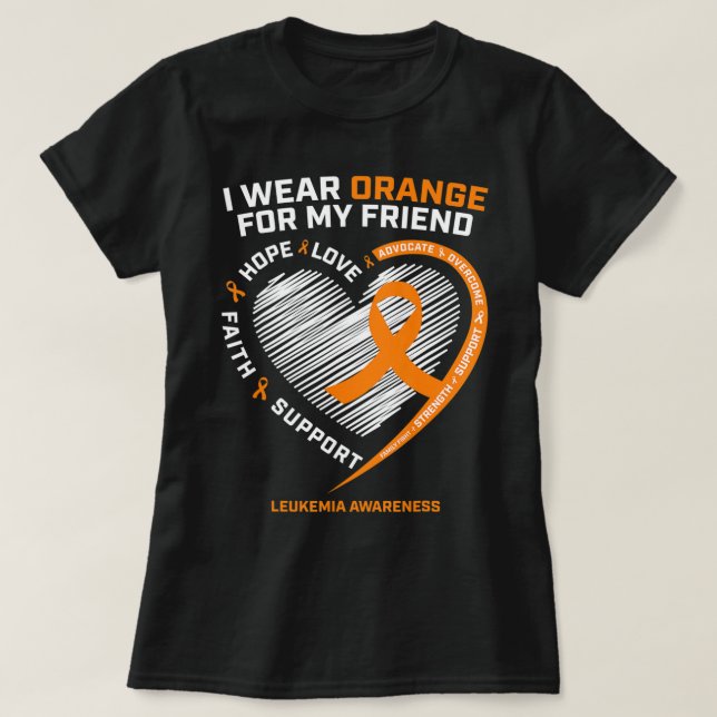 Orange Leukemi Awareness Friend Gifts Manar Women T Shirt (Design framsida)