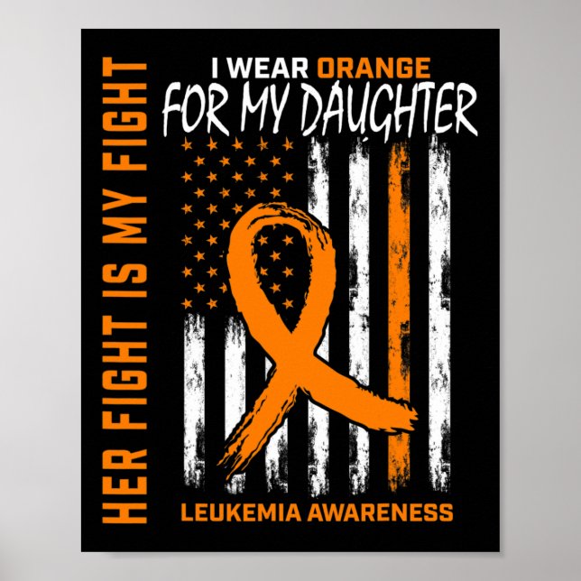 Orange Leukemi Cancer Awareness American Poster (Framsidan)