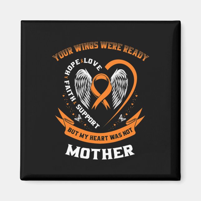 Orange Leukemi Medvetenhet om Mamma Din Vingar har Magnet (Framsidan)