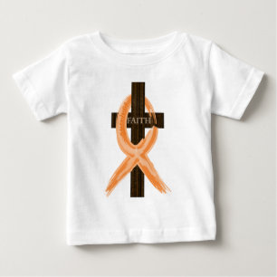 Orange Leukemiaöverlevande kor av tro Tee Shirt
