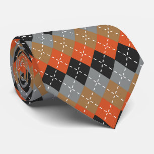 Orange Light Grått Tan Off Black Argyle Slips