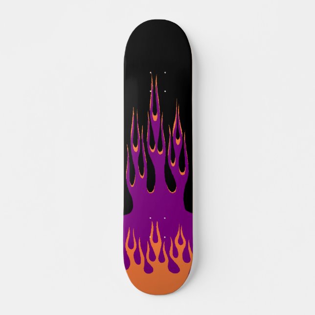 Orange Lila Burn Skateboard Bräda 21,5 Cm (Framsida)