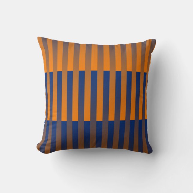 Orange Lila Mönster Kudde (Framsida)