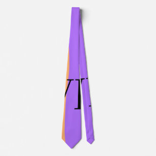 Orange lila solid add namn brev monogram text slips