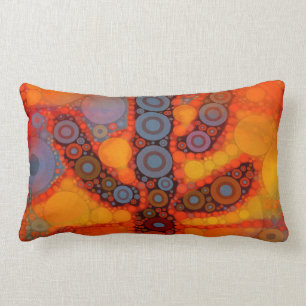 Orange Lila Southwest Saguaro Cactus Mosaic Lumbarkudde