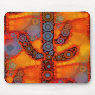 Orange Lila Southwest Saguaro Cactus Mosaic Musmatta