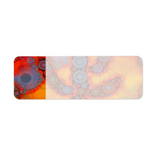 Orange Lila Southwest Saguaro Cactus Mosaic Returadress Etikett