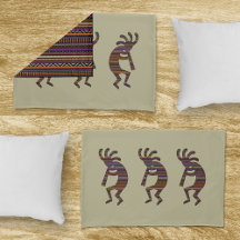 Orange Lila Tan Black Southwest Kokopelli