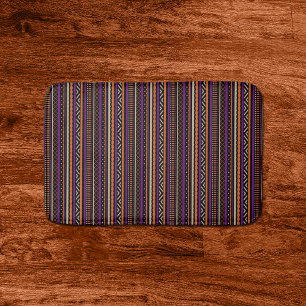 Orange Lila Tan Black Southwest Mönster Badrumsmatta