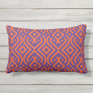 Orange & liladesign utomhuskudde