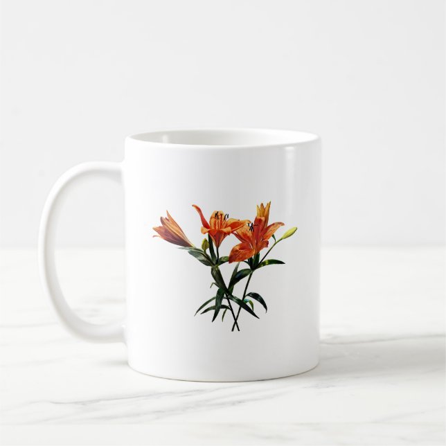 Orange Lilies-gruppen Kaffemugg (Vänster)