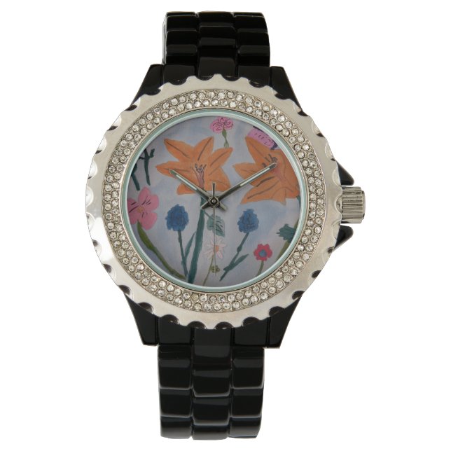 Orange Lilies Watch Armbandsur (Framsida)