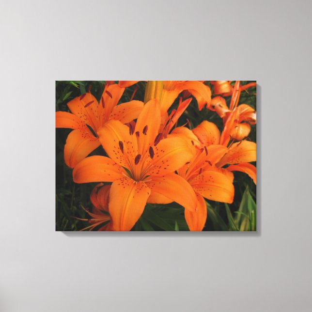 Orange Lilies Wrapped Canvas (Framsida)